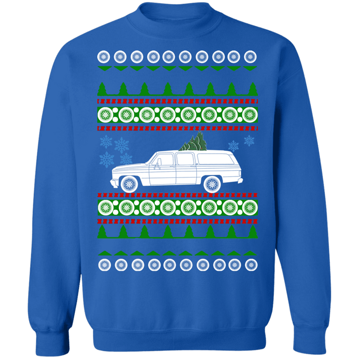 Chevy Suburban 7th gen Ugly Christmas Sweater v2 1973