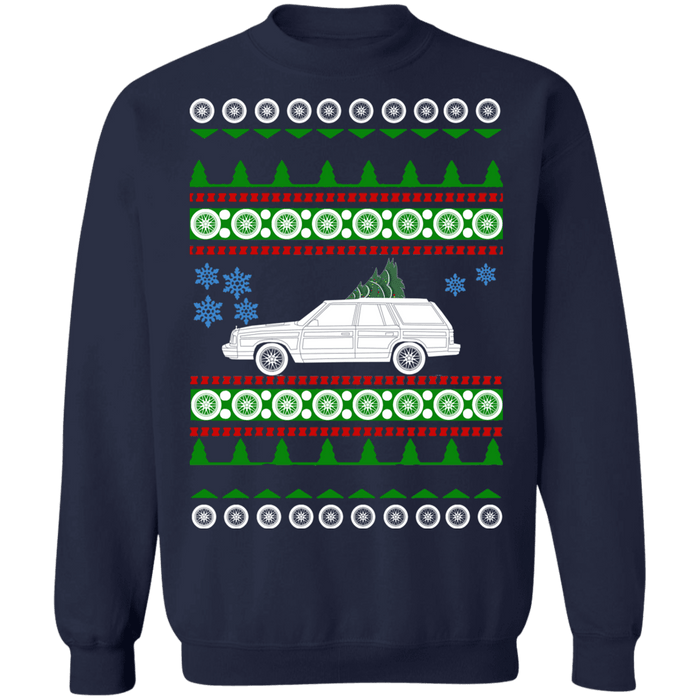 Car Chrysler LeBaron Town and Country Wagon Ugly Christmas Sweater Sweatshirt