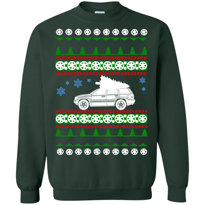 off road american vehicle like a  grand cherokee ugly christmas sweater 1999 sweatshirt