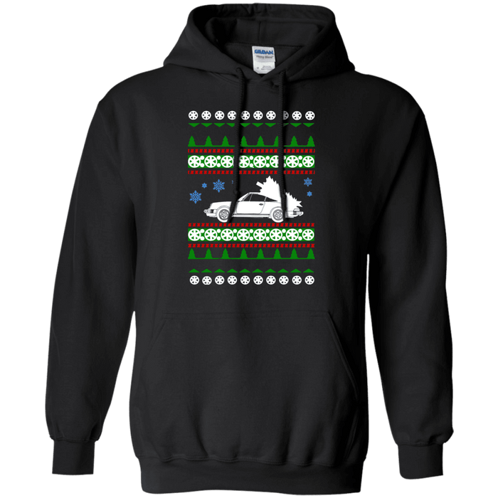 german car similar to a 930 Turbo Ugly Christmas Sweater Hoodie