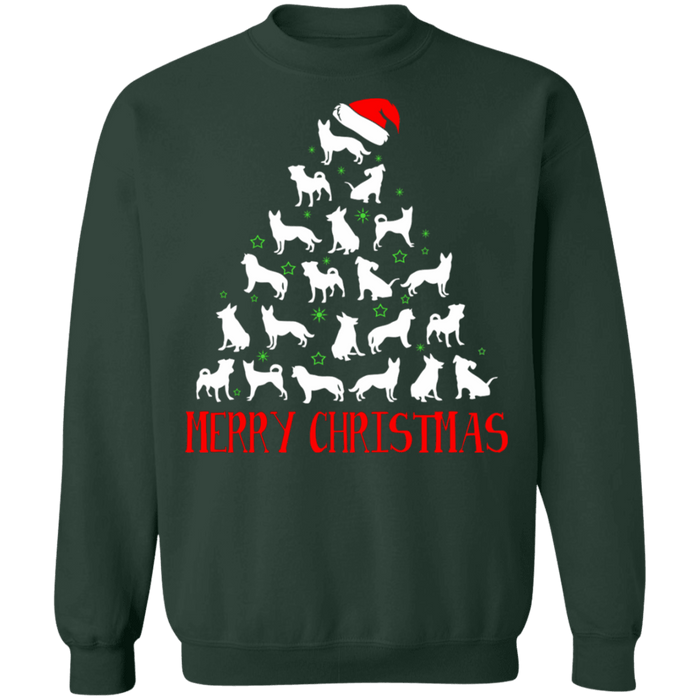 Dog christmas tree funny ugly christmas sweater sweatshirt