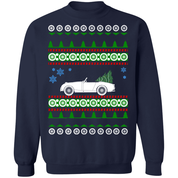 Austin-Healey Sprite Bugeye 1958 Ugly Christmas Sweater sweatshirt