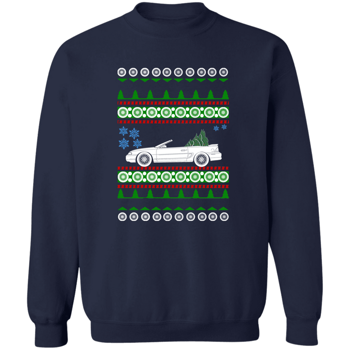 Mustang 4th gen convertible 1998 Ugly Christmas Sweater Sweatshirt