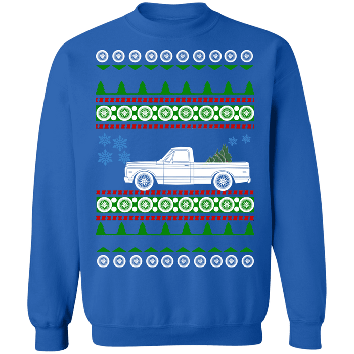 truck like 1971 Chevy K10 Ugly christmas sweater