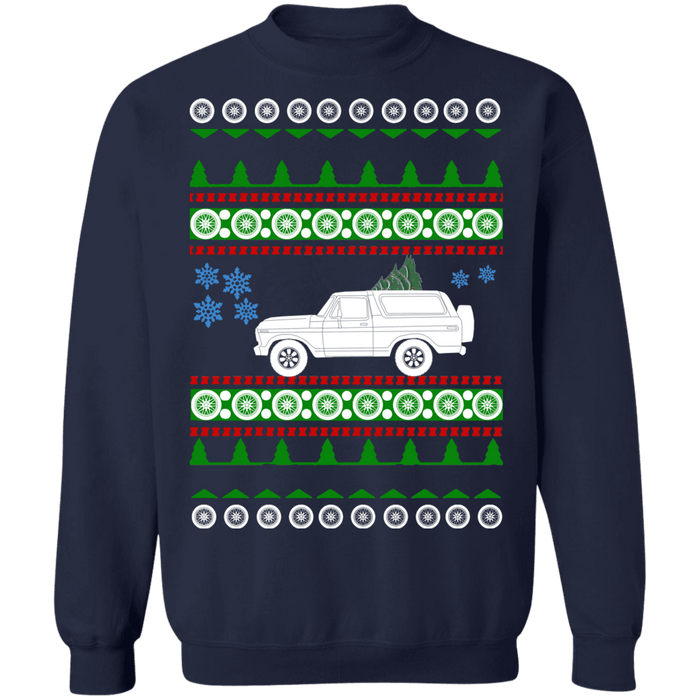 SUV Ford Bronco 2nd gen Ugly christmas Sweater