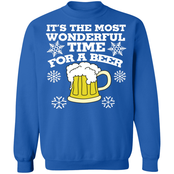 It's the most wonderful time for a beer ugly christmas sweater sweatshirt