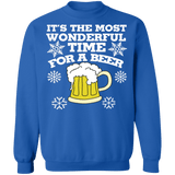 It's the most wonderful time for a beer ugly christmas sweater sweatshirt
