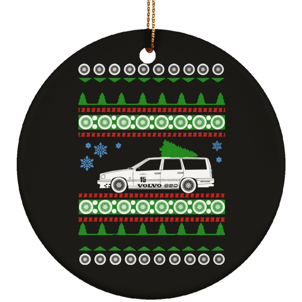 Volvo 850R Ugly Christmas Sweater Ornament