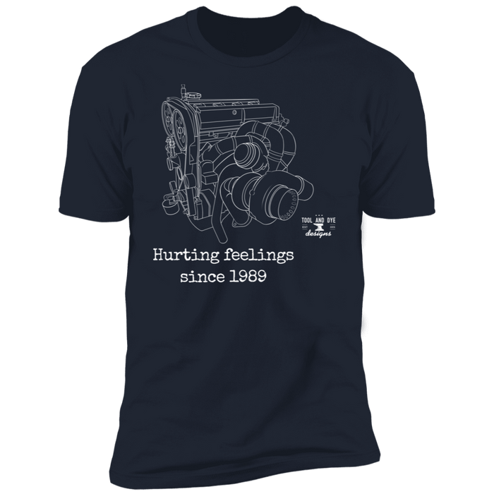 4g63 Big Turbo Engine Blueprint Series V3 Hurting Feelings since 1989 t-shirt