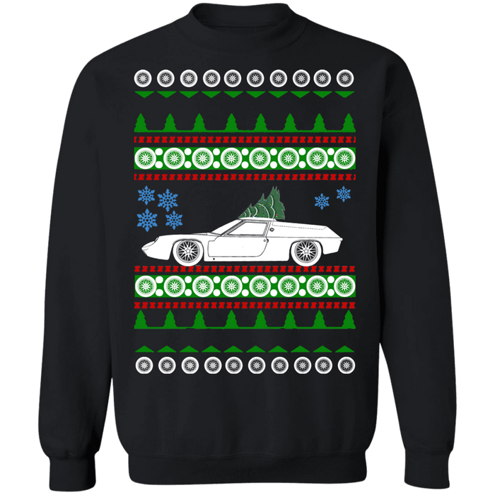 Exotic Car like 1974 Europa Lotus Ugly Christmas Sweater Sweatshirt