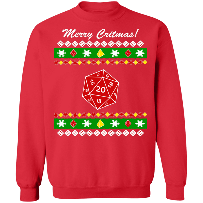 Dice Game Ugly Christmas Sweater Role playing D and D sweatshirt