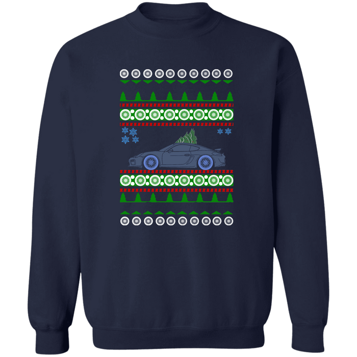 German car like a Cayman GT4 RS Ugly Christmas Sweater Sweatshirt