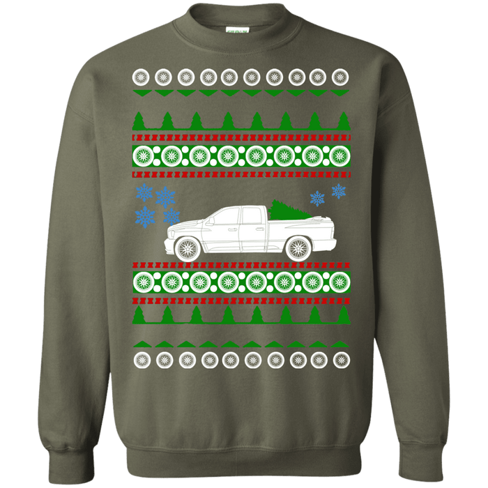 american car or truck like a  Ram SRT-10 Quadcab 2006 Ugly Christmas Sweater sweatshirt