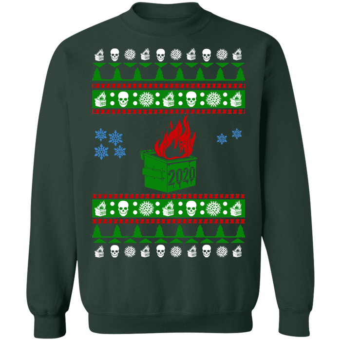 2020 Dumpster Fire Ugly Christmas Sweater Sweatshirt