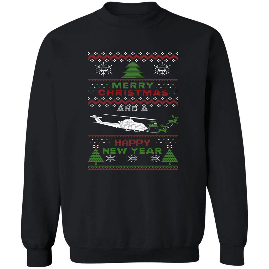 AH 1G Helicopter Ugly Christmas Sweater Sweatshirt