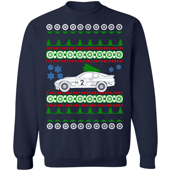 German Car similar to a 924 style ugly christmas sweater sweatshirt