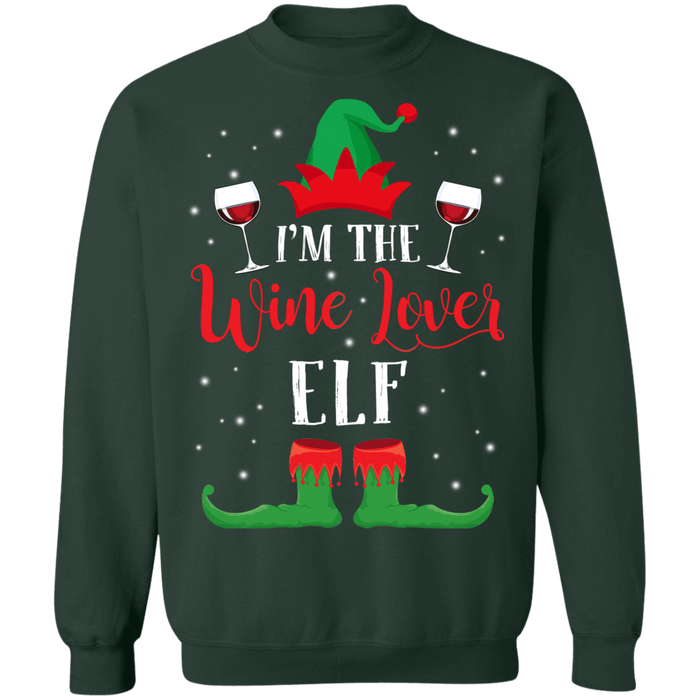 I'm the Wine Lover Elf Ugly Christmas Sweater sweatshirt