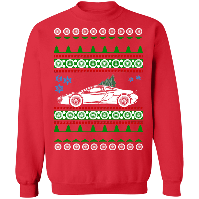 Exotic car Mclaren mp4-12c ugly christmas sweater