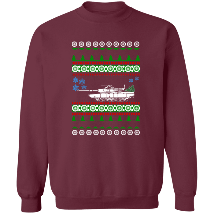 M-1 Abrams Tank M1 Ugly Christmas Sweater Sweatshirt