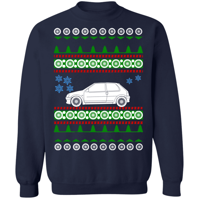 Peugot 106 ugly christmas sweater