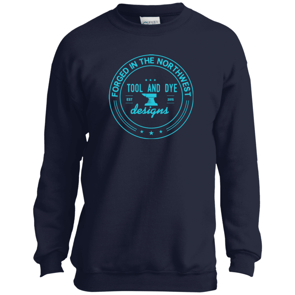 Tool and Dye Classic Forged Aqua Logo Kids Sweatshirt