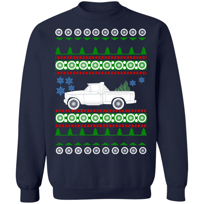 Truck 1987 Ford F150 Flare side ugly christmas sweater sweatshirt