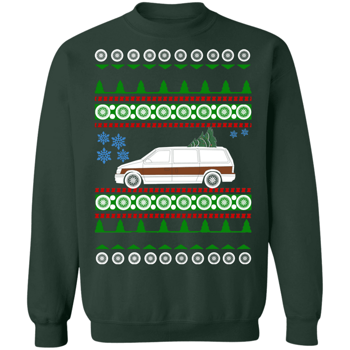 1993 Chrysler Town and Country Minivan Ugly Christmas Sweater Sweatshirt