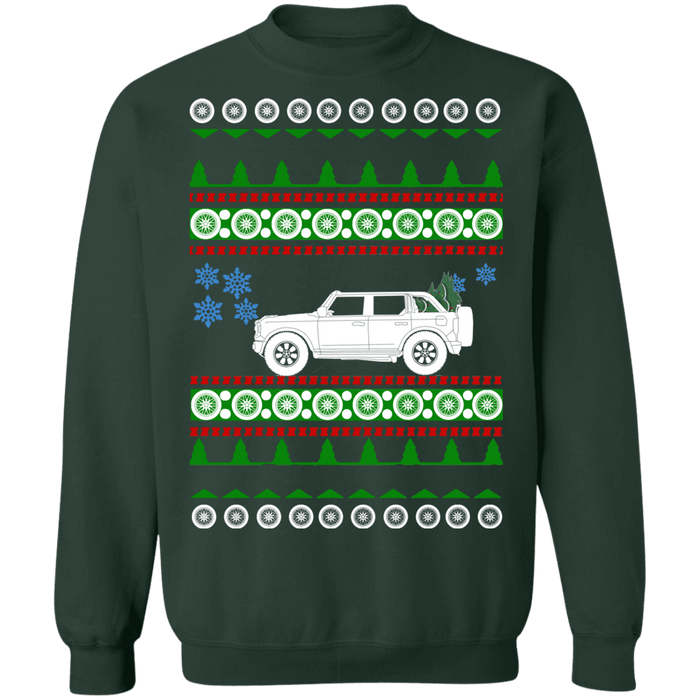 SUV Truck 4 Door Bronco Ford 2021 Ugly Christmas Sweater Sweatshirt