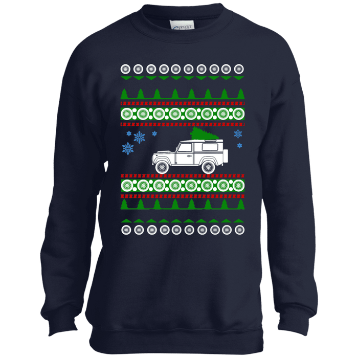 Land Rover Defender 90 Youth Ugly Christmas Sweater