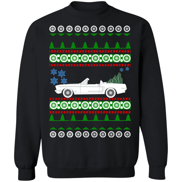 car like a 1968 Mustang Convertible Ugly Christmas Sweater