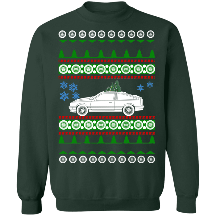 Chevy Cavalier Z24 hatchback ugly christmas sweater 1986