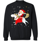 Santa Riding a Unicorn Ugly Christmas Sweater sweatshirt
