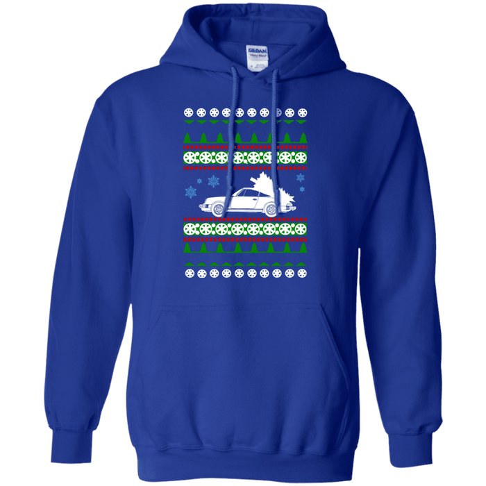 german car similar to a 930 Turbo Ugly Christmas Sweater Hoodie