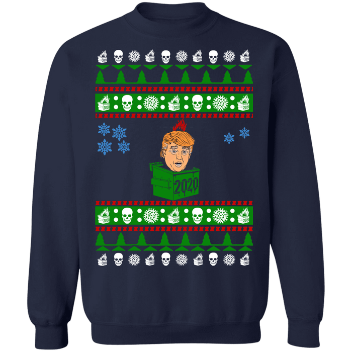 Trump Dumpster Fire 2020 Ugly Christmas Sweater