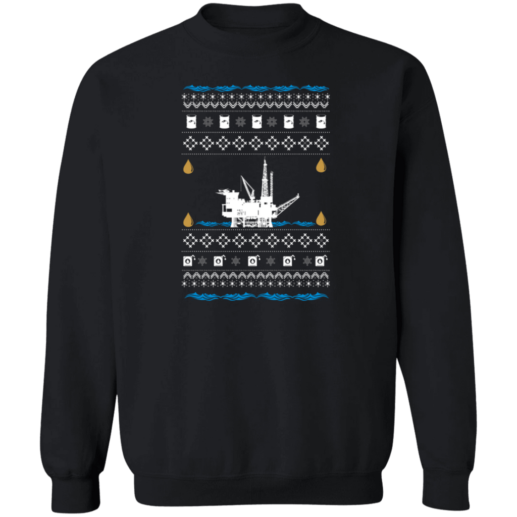 Ocean Oil Rig Ugly Christmas Sweater