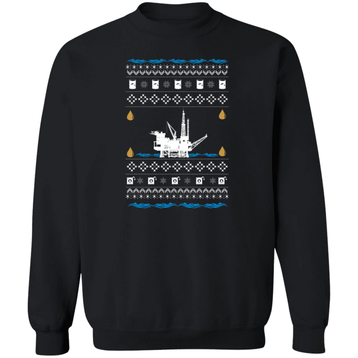 Ocean Oil Rig Ugly Christmas Sweater