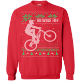 Oh what fun it is to ride! Mountain biking Ugly Christmas Sweater sweatshirt
