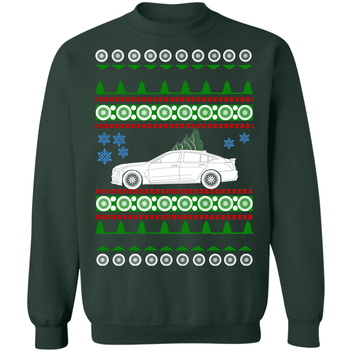 Car like a 2022 CTV-5 Blackwing Cadillac Ugly Christmas Sweater Sweatshirt