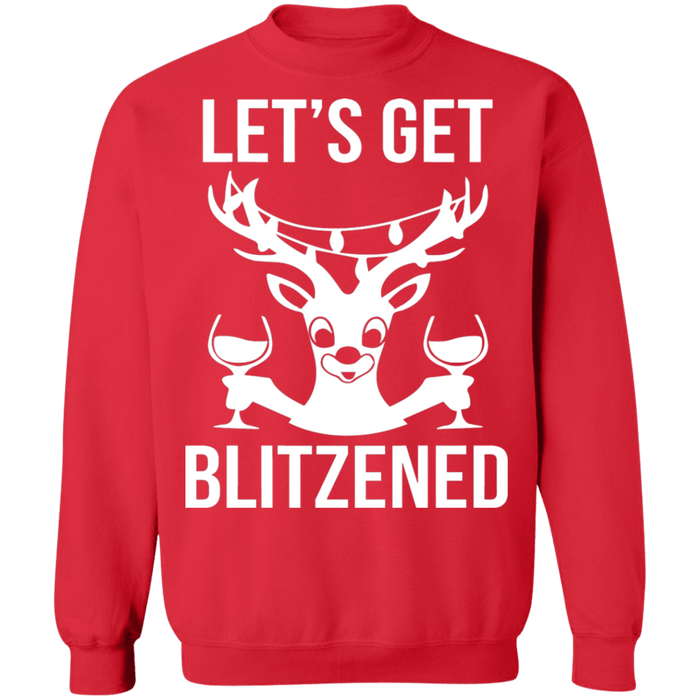 let's get Blitzened Funny drinking lit ugly christmas sweater sweatshirt