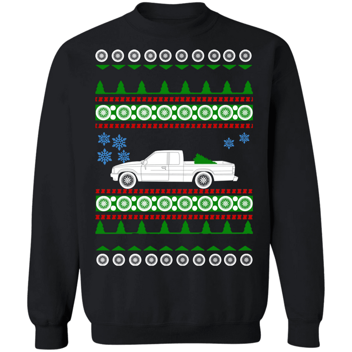 Pick Up Truck Ugly Christmas Sweater Mazda B2600 Extended cab sweatshirt