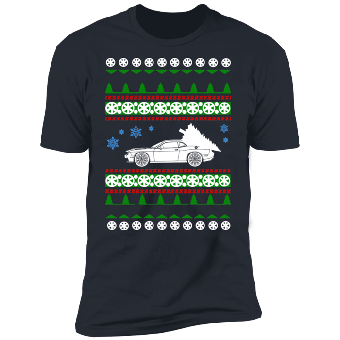 car like a Challenger hellcat ugly christmas sweater t-shirt