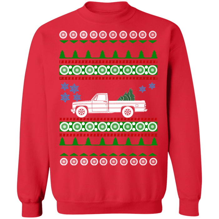 Truck like 1985 Chevy K10 Ugly christmas sweater