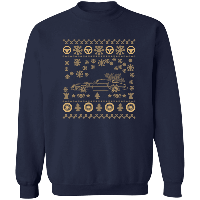 Firebird Trans Am 1979 Gold Ugly Christmas Sweater Sweatshirt