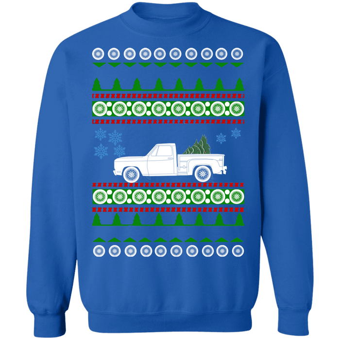 American Truck Like american car or truck like a  1981 Step Side Ram Ugly Christmas Sweater Sweatshirt