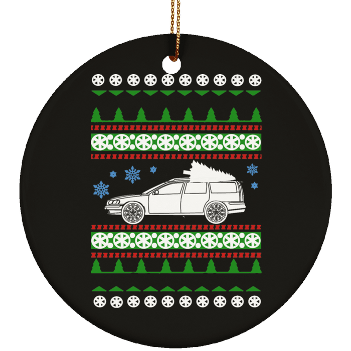 Volvo V70R Ugly christmas sweater ornament