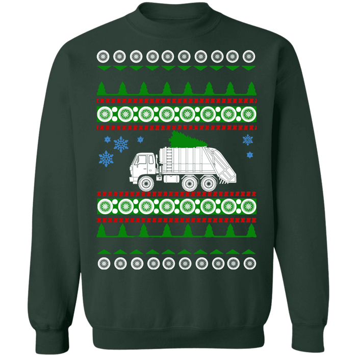 Garbage and Recycling Truck Ugly Christmas Sweater more colors