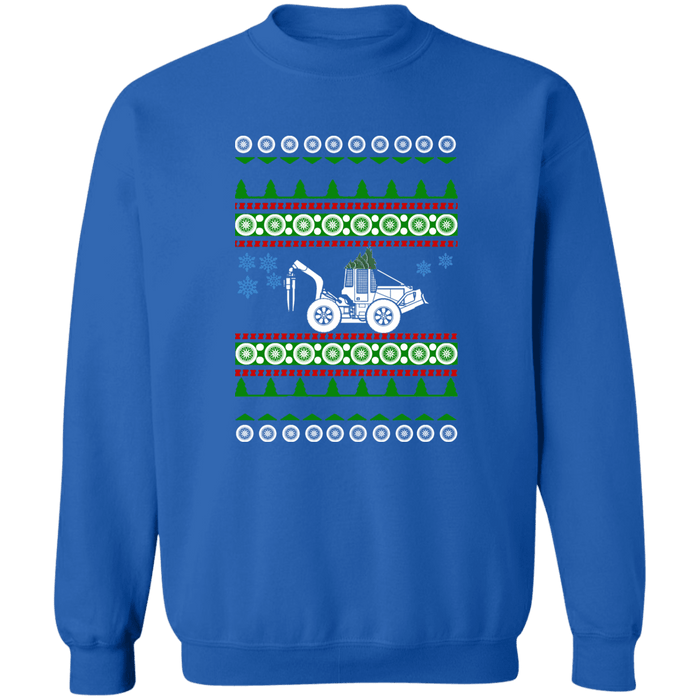 Log Skidder Forestry Ugly Christmas Sweater Sweatshirt