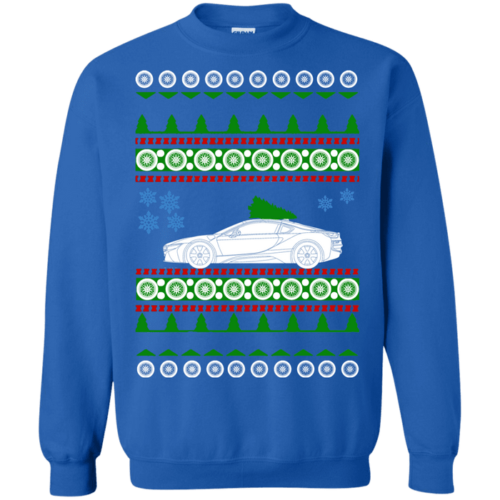 Electric Car BMW i8 Ugly Christmas Sweater sweatshirt