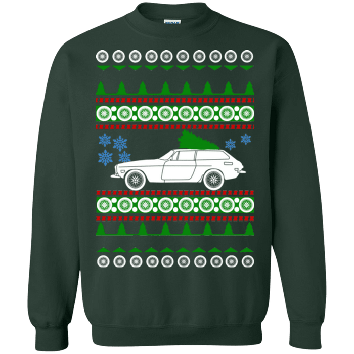 Swedish Car like a  P1800 ES Wagon 1973 Ugly Christmas Sweater sweatshirt