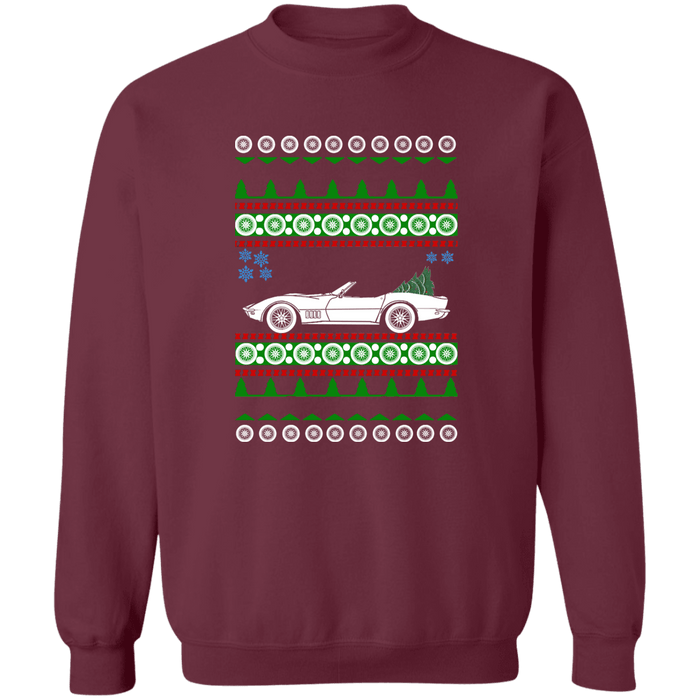 Corvette C3 Convertible Ugly Christmas Sweater Sweatshirt